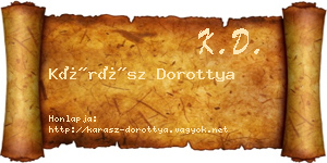 Kárász Dorottya névjegykártya