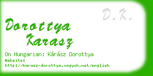 dorottya karasz business card